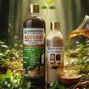 Samarveda Adivasi Herbal Hair Oil Special Herbal Hair Regrowth Oil for People with No Hair on the Scalp